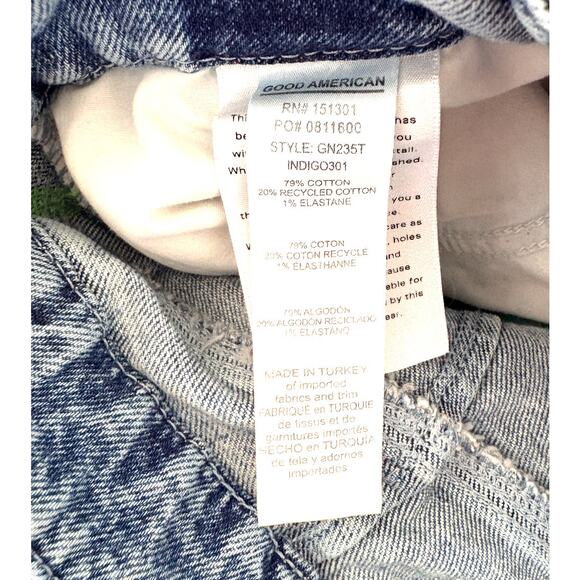 Good American High Waist Straight Leg Jeans 12/31 Light Wash Streetwear Retro - Picture 7 of 9